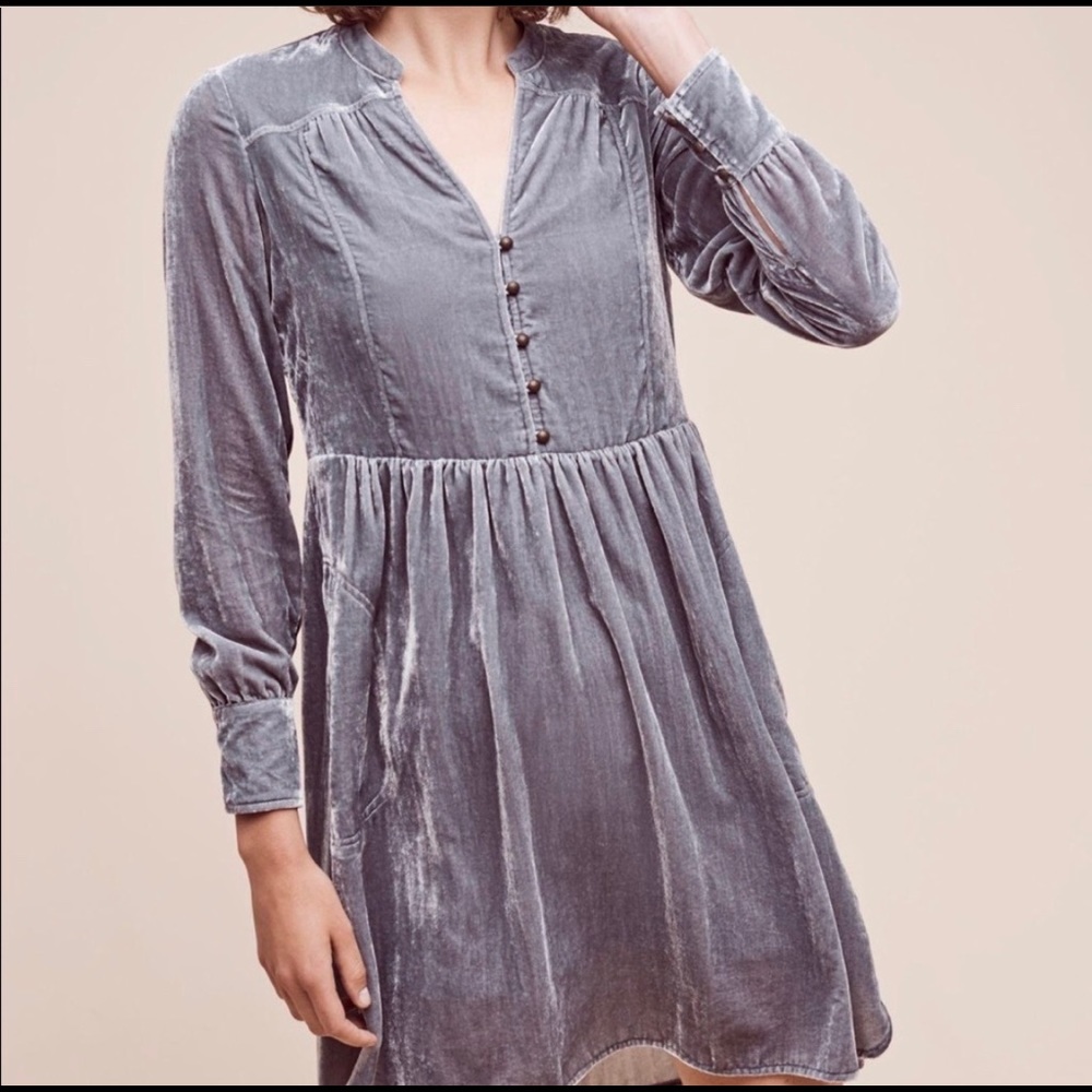 Anthropologie Holding Horses Velvet Dress